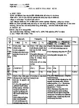 Giáo án Vật lý Lớp 8 - Tiết 34 Kiểm tra học kì II - Năm học 2018-2019